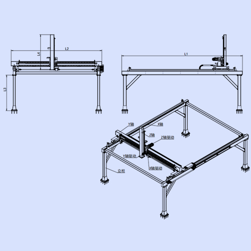 中负载-工字型-三轴单梁桁架-主图 三轴单梁机械手