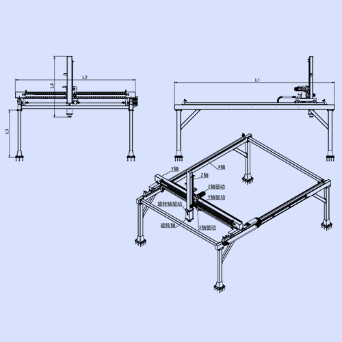 中负载-工字型-四轴单梁桁架-主图jpg 四轴单梁机械手