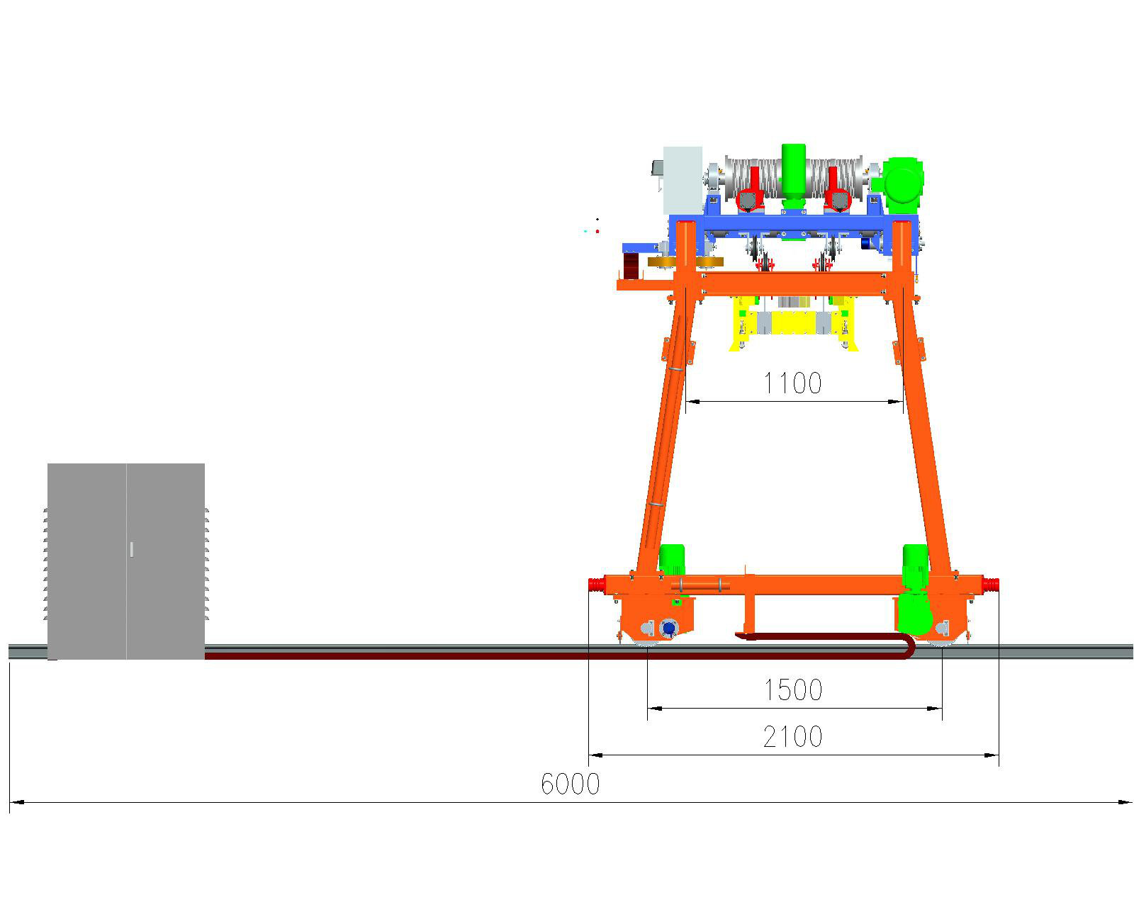 集装箱龙门起重机-侧视图_副本 龙门式机械手