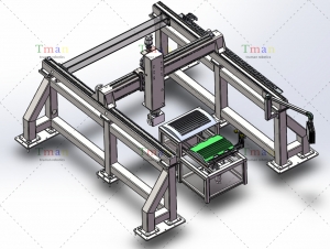 五轴开槽桁架机械手 机加工机械手之五轴开槽桁架机械手 可定制