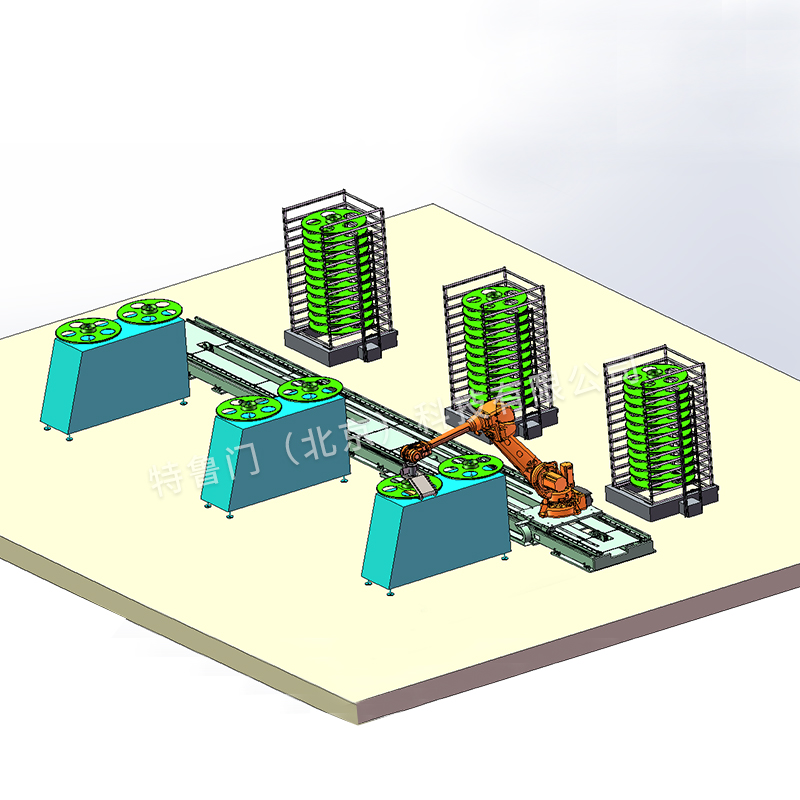 机器人第七轴应用——机器人上下料系统 可定制