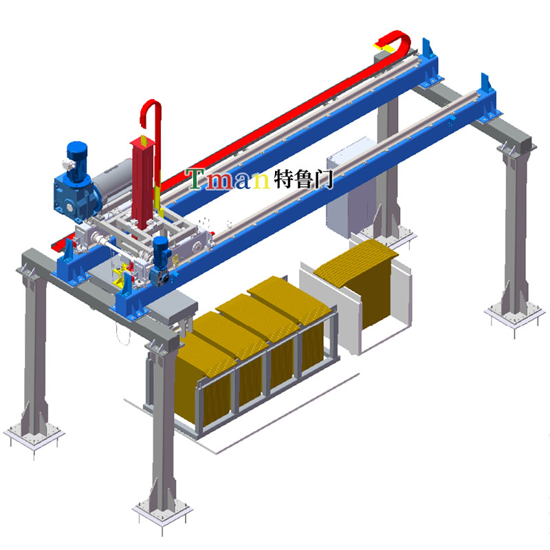 阳极板转运装车桁架机械手 阳极板转运装车桁架机械手 载荷5500kg 可定制