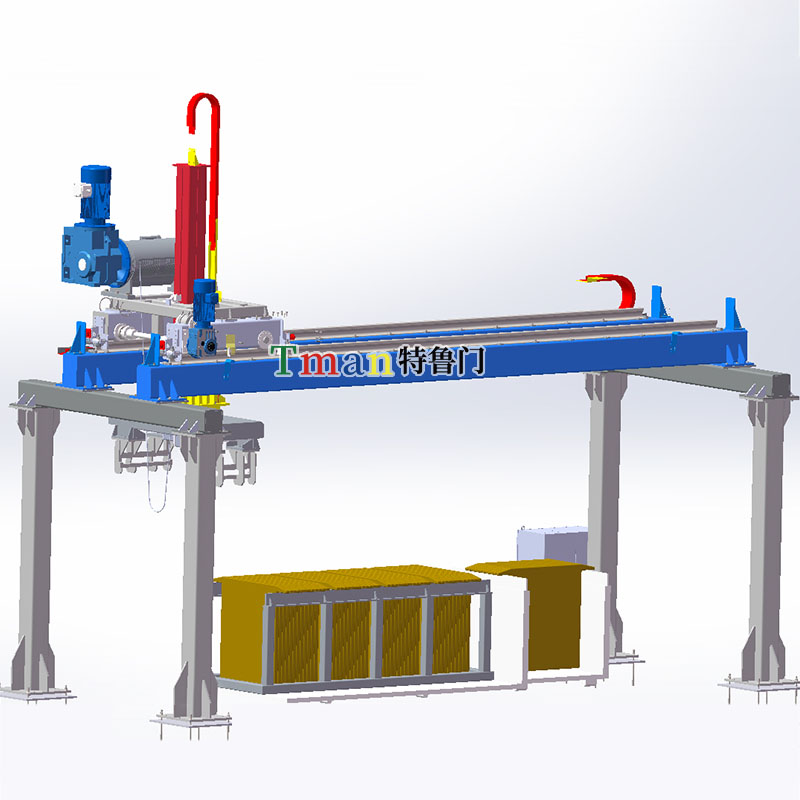 阳极板转运装车桁架机械手 阳极板转运装车桁架机械手 载荷5500kg 可定制